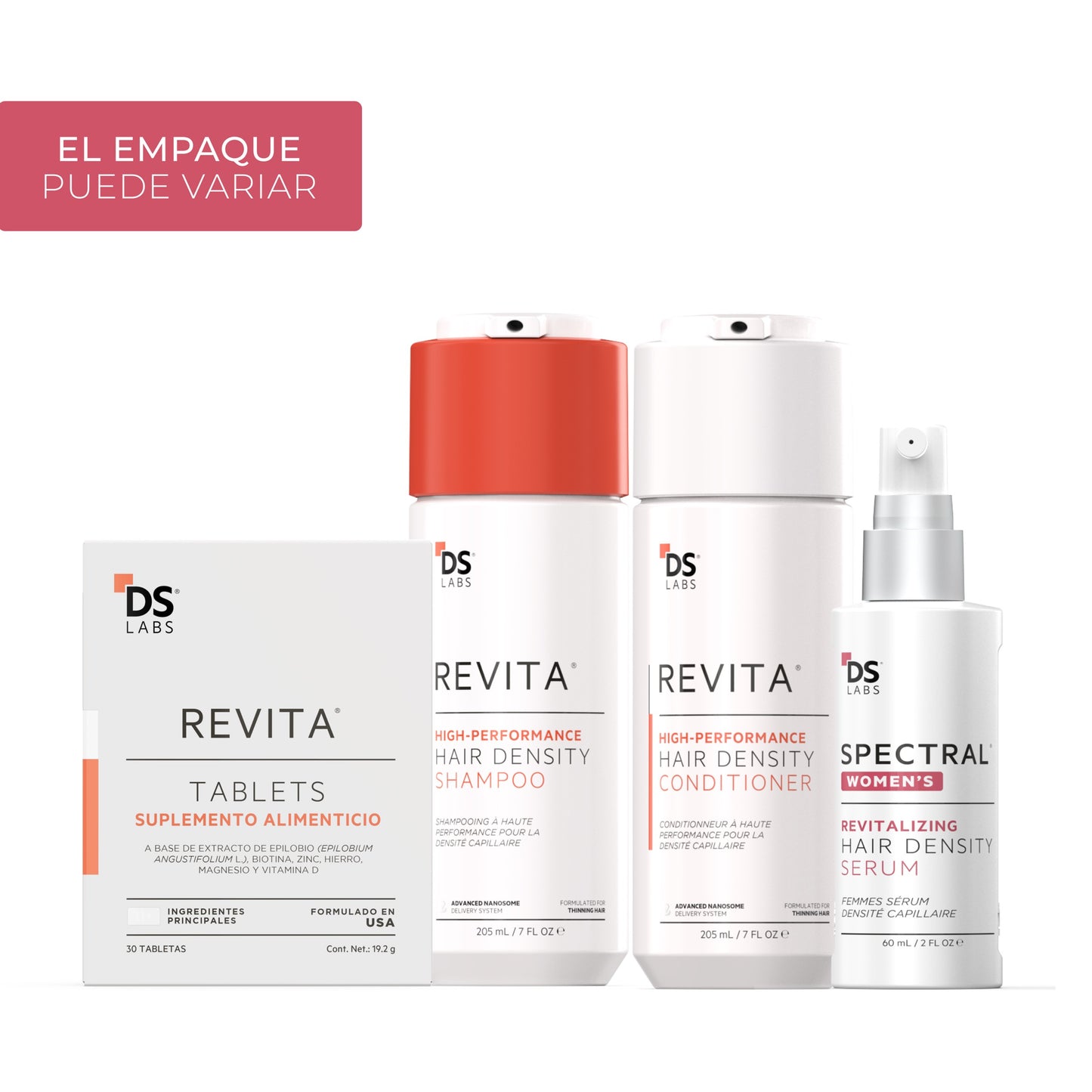 Kit | Revita Shampoo/Acondicionador + Spectral Women's + Revita Tabletas